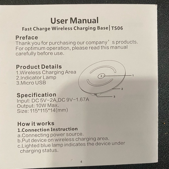 Wireless charger TS06 fast charger - Picture 7 of 10